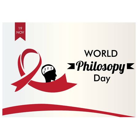 vector illustration of World Philosophy Day background. worldPhilosophy Day designのイラスト素材