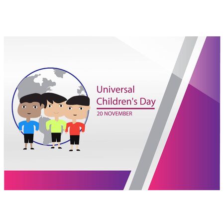 Vector illustration of Universal Children day background. Poster design for Universal children's day.のイラスト素材