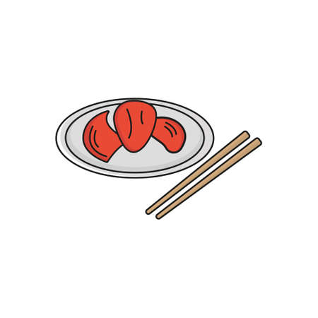 Traditional dishes of southern Karelia kimchi. Asian cuisine. Korean food Kimchiのイラスト素材