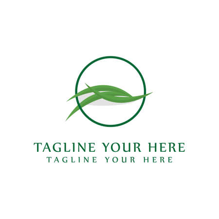 abstract pandan leaves   design. pandan leaves icon.のイラスト素材