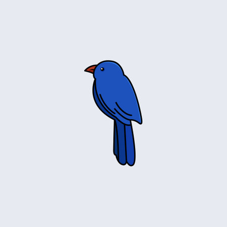 Realistic Blue bird hand drawn clip art vectorのイラスト素材