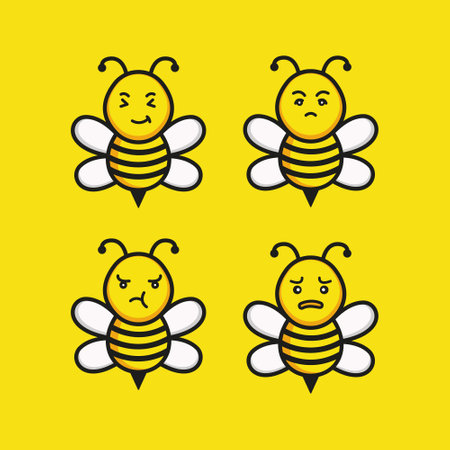 Bee Logo, Bumble bee logo Vectorのイラスト素材