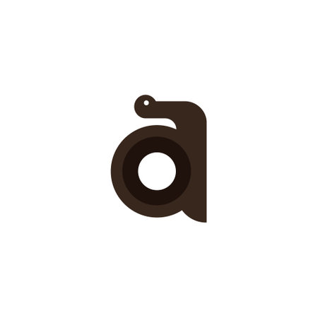 Cute animal cartoon alphabet, letter A for Snailのイラスト素材