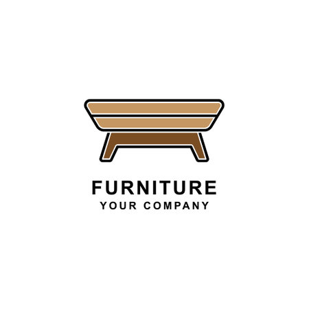 Furniture Logo Template, modern template design. vector icon illustrationのイラスト素材