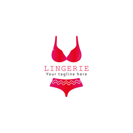Lingerie lady bra Logo Vector Illustration Templateのイラスト素材