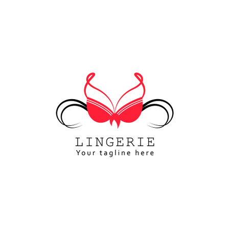 Lingerie lady bra Logo Vector Illustration Templateのイラスト素材