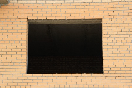 Window opening in a new home の写真素材