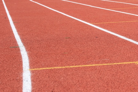 Treadmill with markings on the stadium
