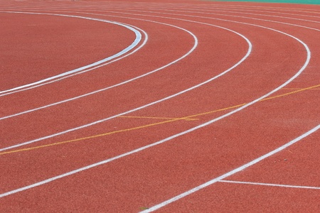 Treadmill with markings on the  stadium