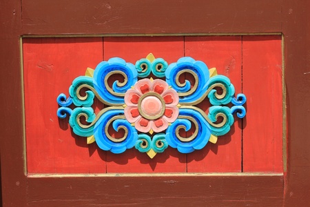 Decorative element in the design of a Buddhist temple の写真素材