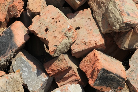 a pile of bricks
