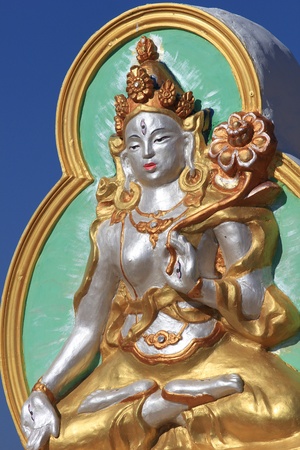 The sculpture of the Goddess White Tara, Atsagatsky datsan, Buryatiaの写真素材