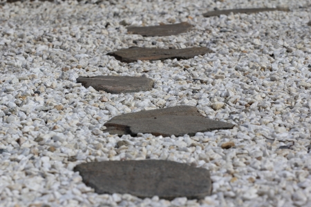 footpath from stonesの写真素材