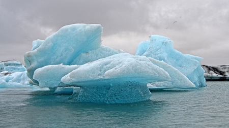 Ice floes at the Jokulsarlon glacier lagoon in Iceland