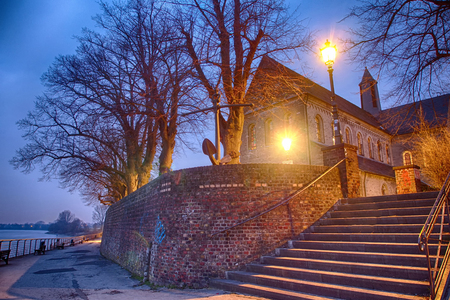 Kaiserswerth near Duesseldorf by the Rhineの写真素材
