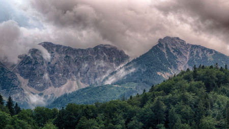 Vilser Kegel and Plattberg mountains in Tyrol, Austriaの写真素材