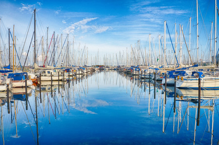 Marina in Heiligenhafen by the Baltic Seaの写真素材