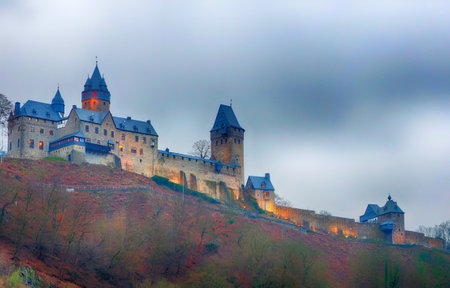 Medieval castle at Altena in the Sauerland mountains in Germanyのeditorial素材