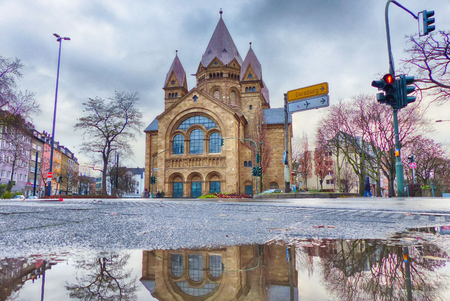 Old church in Duesseldorf Derendorfの写真素材