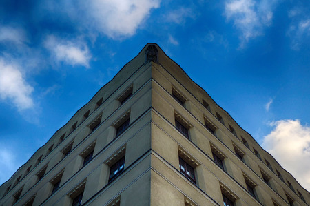 Neoclassical facade in Duesseldorf in Germanyの写真素材