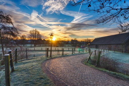 Hiking trail in Ratingen in Germanyの写真素材