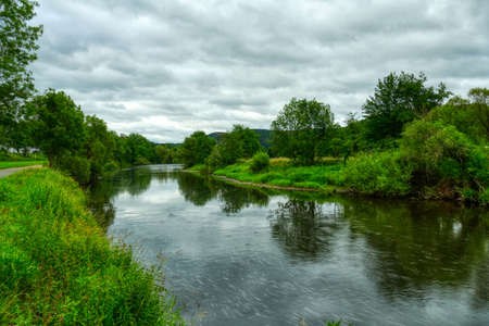 Hiking trail along the river Sieg near Dattenfeld