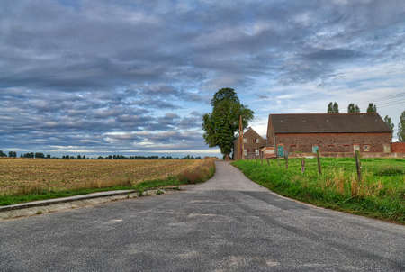 Farm in Duesseldorf Wittlaer in Germanyの写真素材