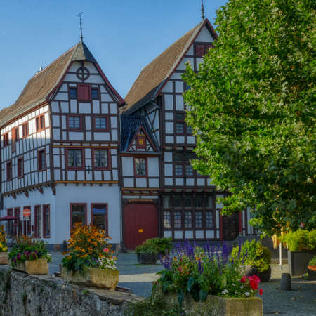Historical half-timber buildings in Bad Munstereifel in Germany