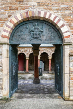Entrance at the historical minster church in Essenの写真素材