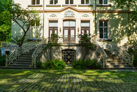 Perron of a historical castle in Luenenのeditorial素材