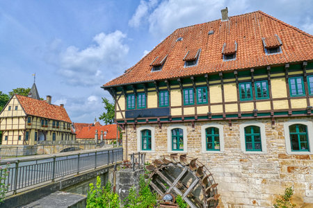 Old water mill in Burgsteinfurtのeditorial素材