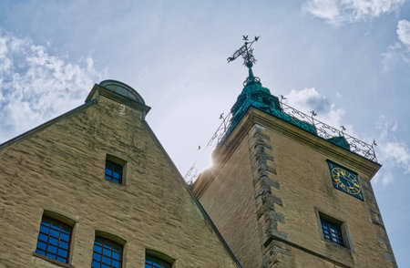 Tower of a historical school in Burgsteinfurtのeditorial素材