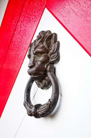 Door knocker on a historical door