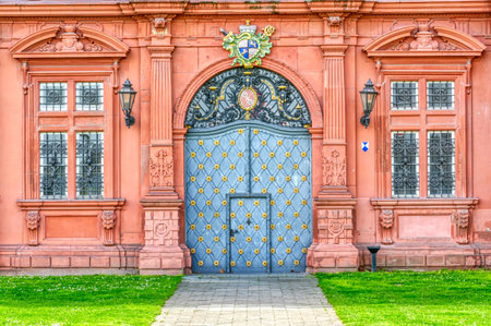 Door of the historical electoral castle in Mainzのeditorial素材