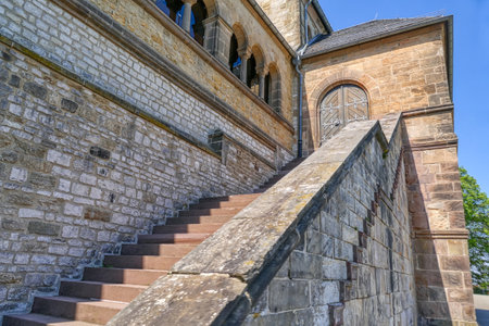 Stairs of a historical royal palace building in Goslarのeditorial素材