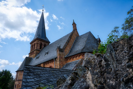 Historical church near the Saarburg castle ruin