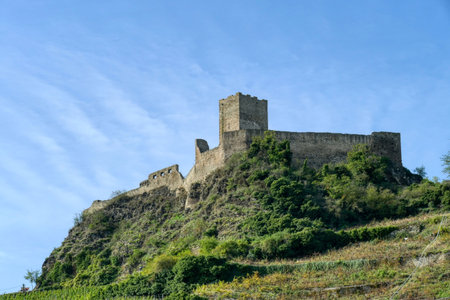 Niederburg castle ruin in Kobern-Gondorfのeditorial素材