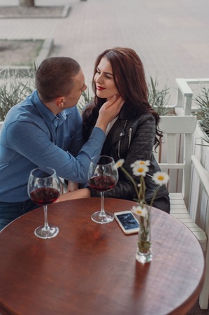 couple walking in the cityの写真素材