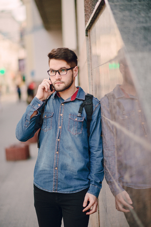 guy with headphonesの写真素材