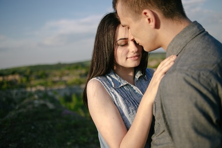 couple on natureの写真素材