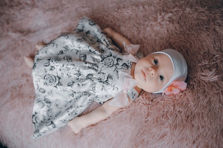 young family with infantの写真素材