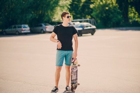 man on a skateboardの写真素材