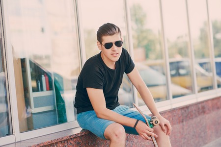 man on a skateboardの写真素材