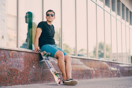 man on a skateboardの写真素材