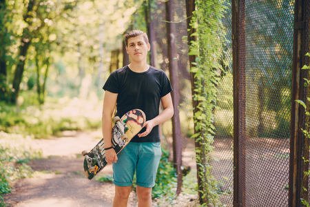 man on a skateboardの写真素材