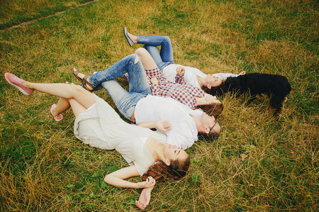 happy family HDの写真素材