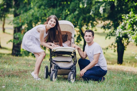 family in parkの写真素材