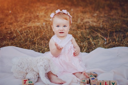 beautiful little girlの写真素材