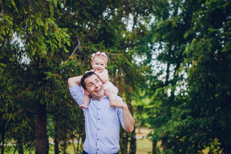 Dad and daughterの写真素材