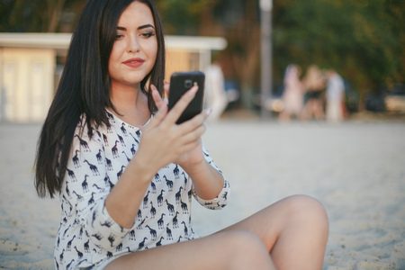beautiful brunette girlの写真素材